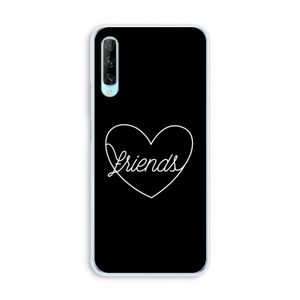 Friends heart black: Huawei P Smart Pro Transparant Hoesje