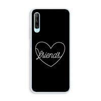 Friends heart black: Huawei P Smart Pro Transparant Hoesje
