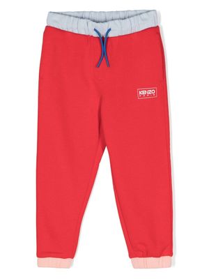 Kenzo Kids pantalon de jogging à logo imprimé - Rouge