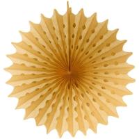 Decoratie waaier van papier - Honeycomb - goud - Dia 45 cm - Feest versiering
