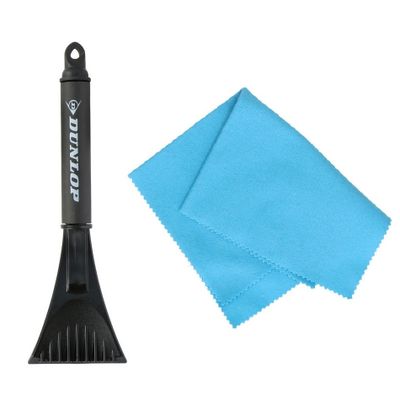 Autoramen IJskrabber soft grip zwart 32 cm met anti-condens doek
