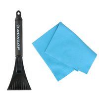 Autoramen IJskrabber soft grip zwart 32 cm met anti-condens doek