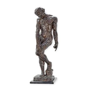 BRONZEN BEELD VAN ADAM hoogte 86 cm