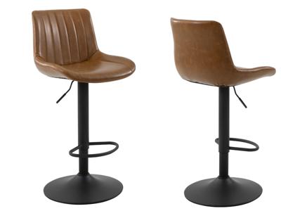 Barkruk BARTELD 90>150 cm vintage bruin