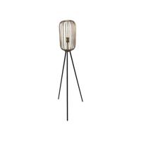 Vloerlamp Driepoot Small-ø30x120-Goud/Zwart-Metaal