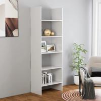 Boekenkast 60x35x180 cm spaanplaat hoogglans wit