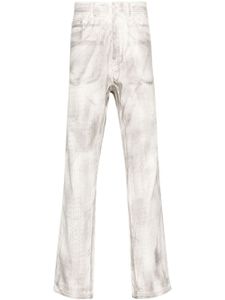 KANGHYUK pantalon droit à imprimé abstrait - Blanc