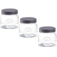 Zeller voorraadpot Old Fashioned - 6x - bewaarpot - 420 ml - 10 x 9 cm - transparant