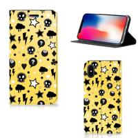 Mobiel BookCase Apple iPhone X | Xs Punk Geel