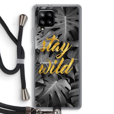 Stay wild: Samsung Galaxy A42 5G Transparant Hoesje met koord