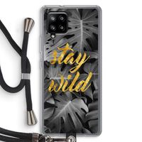 Stay wild: Samsung Galaxy A42 5G Transparant Hoesje met koord