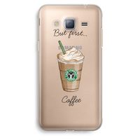 But first coffee: Samsung Galaxy J3 (2016) Transparant Hoesje