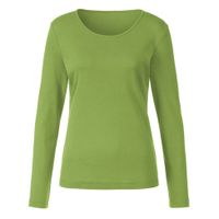 Shirt met lange mouwen van bio-katoen, kiwi Maat: 40/42