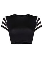 Gloria Coelho t-shirt crop à manches courtes - Noir