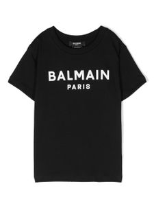 Balmain Kids t-shirt à logo imprimé - Noir