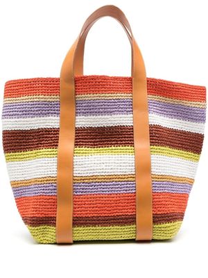 La DoubleJ sac cabas à design tressé - Marron