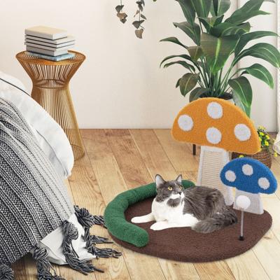 Krabpaal in Paddenstoellook Kattenboom met Kattenbed Sisal-Krabplank & Shuttle Hoofdsteun Klimboom Speelboom Kattenkrabpaal