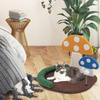 Krabpaal in Paddenstoellook Kattenboom met Kattenbed Sisal-Krabplank & Shuttle Hoofdsteun Klimboom Speelboom Kattenkrabpaal