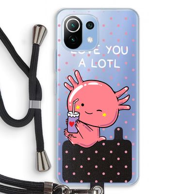 Love You A Lotl: Xiaomi Mi 11 Lite Transparant Hoesje met koord