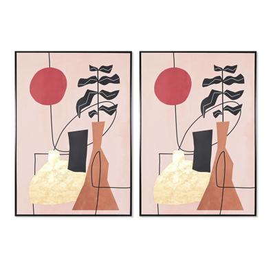 Schilderij DKD Home Decor 83 x 4,5 x 122,5 cm 83 x 4,5 x 123 cm Vaas Scandinavisch (2 Stuks)