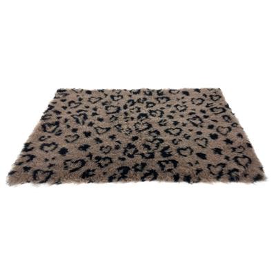 VETBED PRINT LUIPAARDPRINT BEIGE / ZWART GERECYCLED
