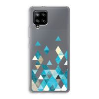 Gekleurde driehoekjes blauw: Samsung Galaxy A42 5G Transparant Hoesje