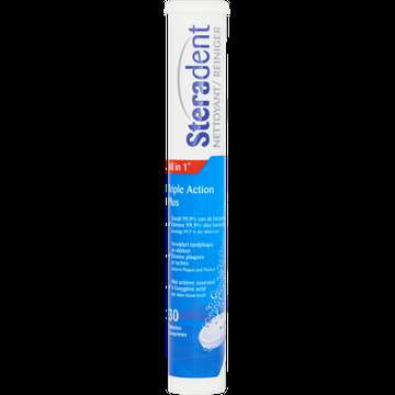 Steradent Reiniger Triple Action Plus Tabletten 30 Stuks bij Jumbo