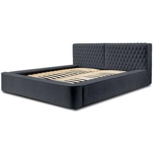 Trae Mobler Azurro 160 x 200 cm Gestoffeerd Bed Donkerblauw