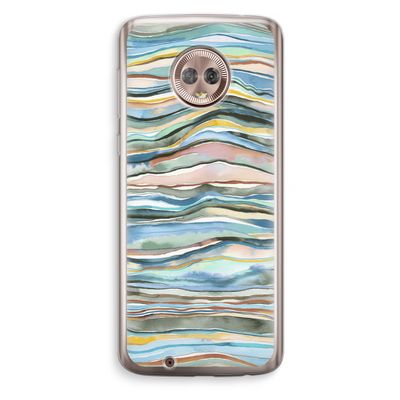 Watercolor Agate: Motorola Moto G6 Transparant Hoesje