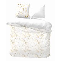 iSleep Dekbedovertrek Diana - Goud - 1-Persoons 140x200/220 cm