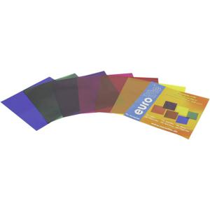 Eurolite Kleurfolie Set van 6 stuks Rood, Blauw, Groen, Geel, Lila, Violet Geschikt voor (podiumtechniek): PAR 36, PAR 56