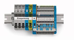 WAGO 821-104 Verdeler-serieklem Grijs, Blauw, Groen, Geel 1 set(s)