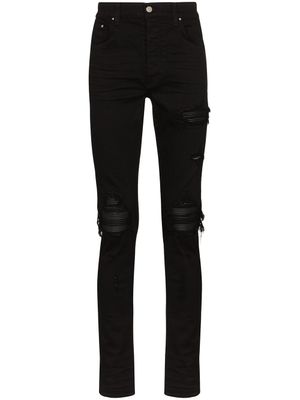 AMIRI jean MX1 skinny à effet usé - Noir