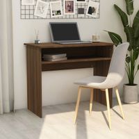 Bureau 90x50x74 cm bewerkt hout bruineikenkleurig - thumbnail