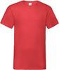 Fruit Of The Loom F270 Valueweight V-Neck T - Red - L