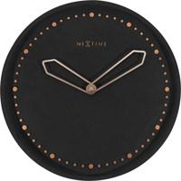 NeXtime NE-3197ZW Wandklok Dia. 35 Cm, Polyresin, Zwart