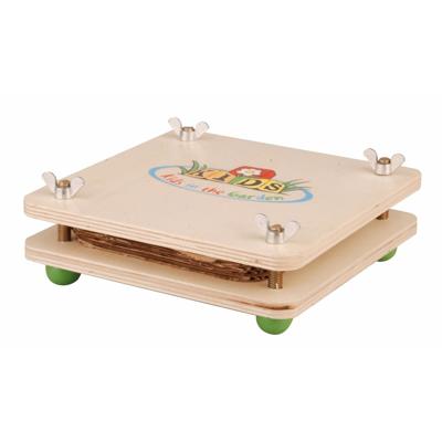 Esschert Design Bloemenpers - hout - 18 x 18 cm - bladeren en bloemetjes
