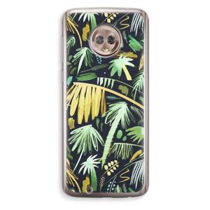 Tropical Palms Dark: Motorola Moto G6 Transparant Hoesje