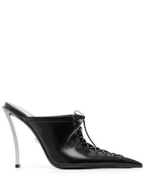 Versace mules 110 mm à lacets - Noir