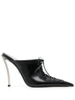 Versace mules 110 mm à lacets - Noir
