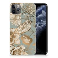 TPU Case voor Apple iPhone 11 Pro Max Vintage Bird Flowers