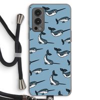 Narwhal: OnePlus Nord 2 5G Transparant Hoesje met koord