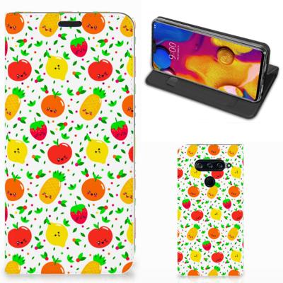 LG V40 Thinq | Flip Style Cover | Fruits