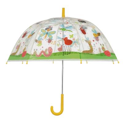 Paraplu voor kinderen - transparant - insecten thema - Dia 70 cm - automatisch