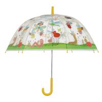 Paraplu voor kinderen - transparant - insecten thema - Dia 70 cm - automatisch