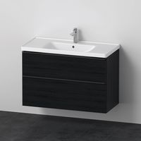 Badkamermeubelset Duravit D-Neo Wastafel Keramiek 100.5x48x62.5 cm Mat Eiken Zwart Duravit