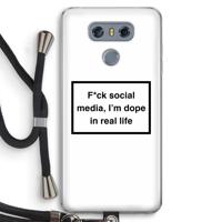 I'm dope: LG G6 Transparant Hoesje met koord