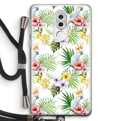 Gele kuif: Honor 6X Transparant Hoesje met koord