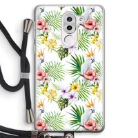 Gele kuif: Honor 6X Transparant Hoesje met koord