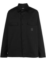 Balmain chemise en coton à patch logo - Noir - thumbnail